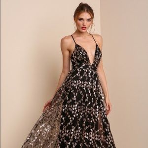 NWOT Boutique Stars Shimmery Gown